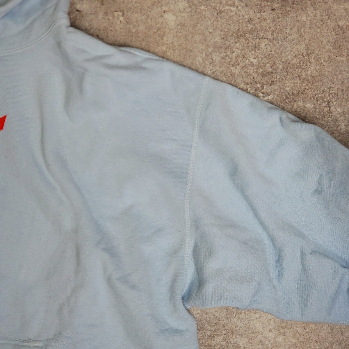 SAINT MICHAEL 22SS Logo Cotton Hoodie Light Blue Size XL