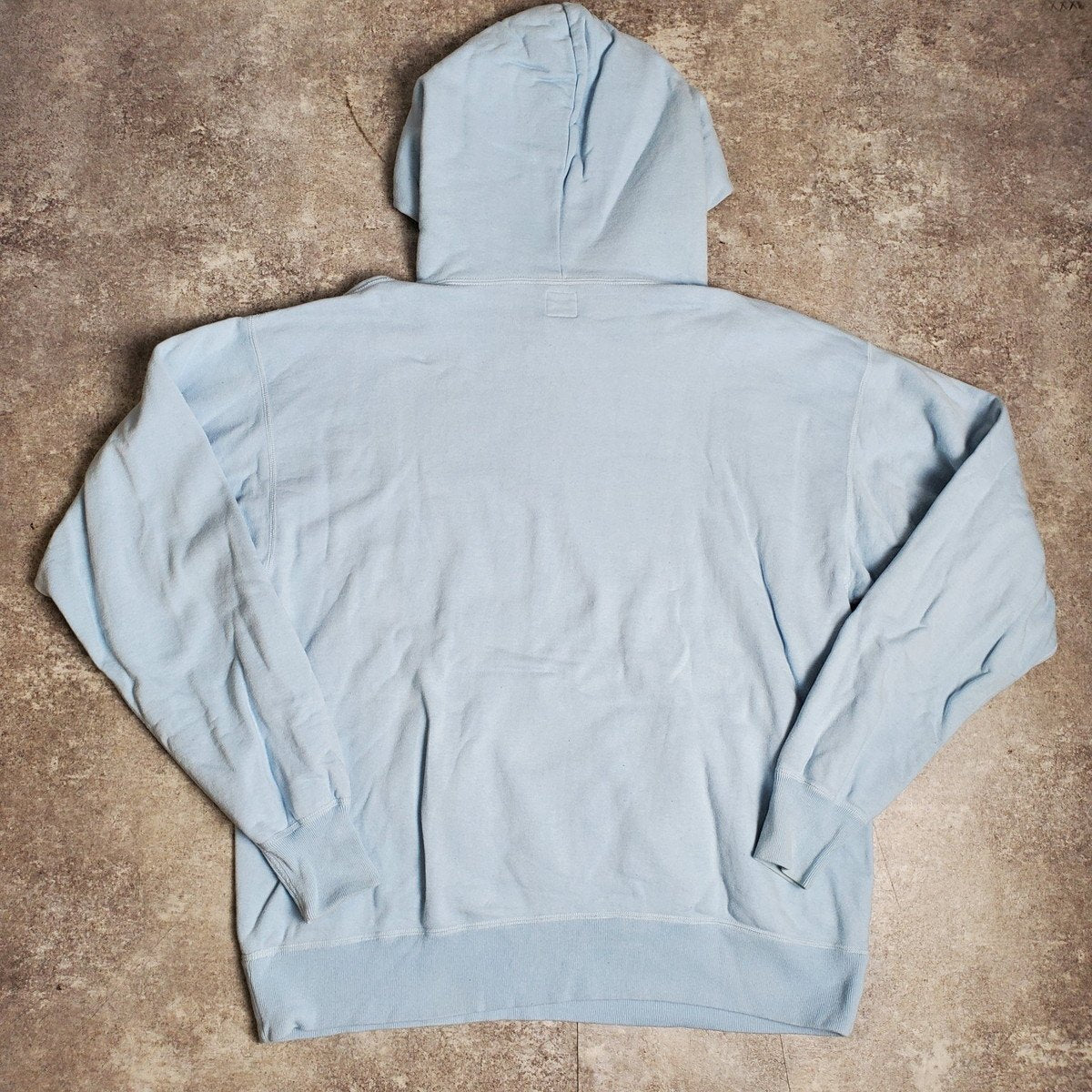 SAINT MICHAEL 22SS Logo Cotton Hoodie Light Blue Size XL