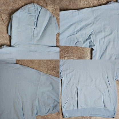 SAINT MICHAEL 22SS Logo Cotton Hoodie Light Blue Size XL