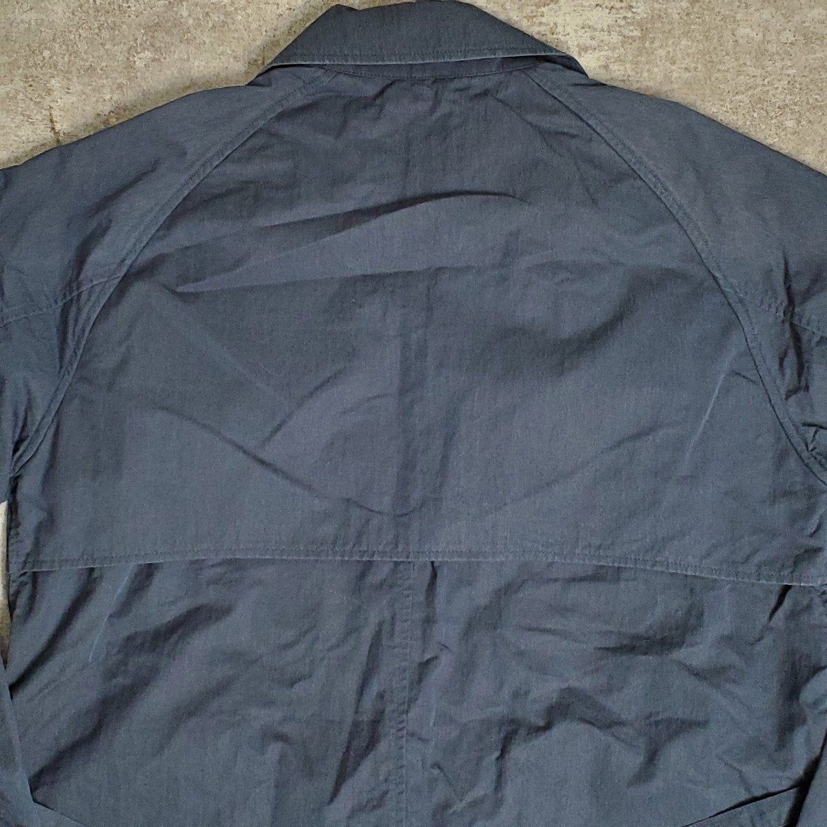 STILL BY HAND Navy Cotton Nylon Trench Half Coat Size 46