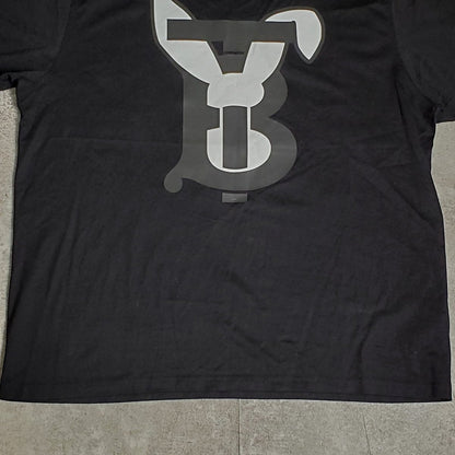 Burberry Rabbit Rubber Print T-Shirt Black Cotton Size L