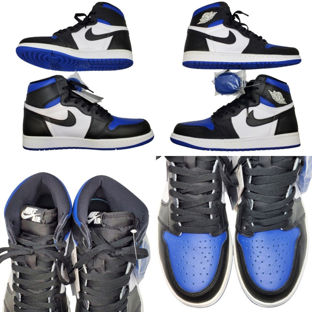 NIKE Air Jordan 1 Retro High OG Royal Toe Sneakers Size 27.5