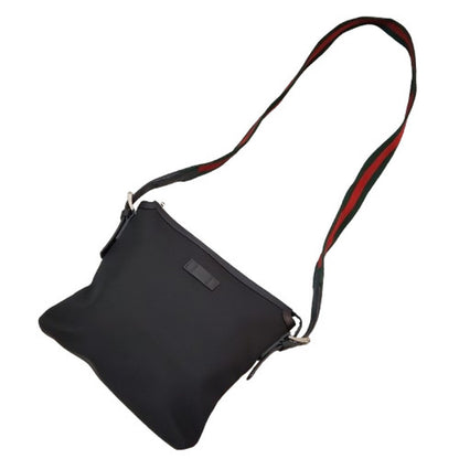 Gucci Black Sherry Line Canvas Leather