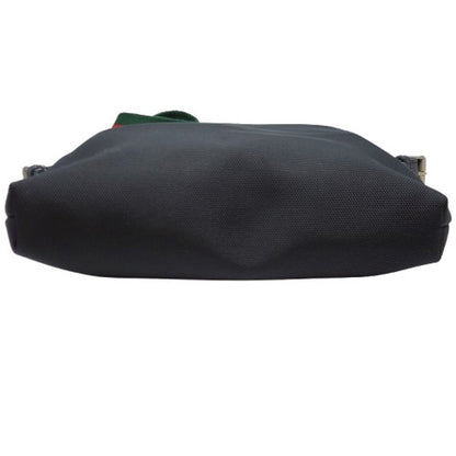 Gucci Black Sherry Line Canvas Leather