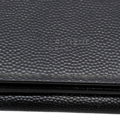 Saint Laurent Paris Black Caviar Leather
