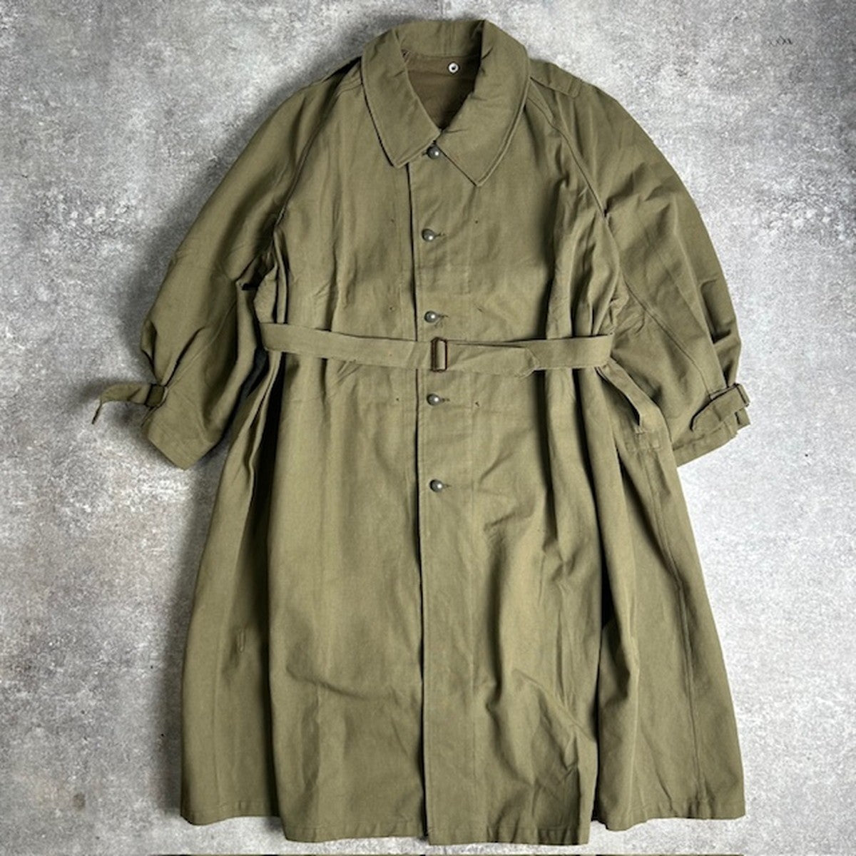 MILITARY 1950s French M35 Motorcycle Coat Green Size XXL