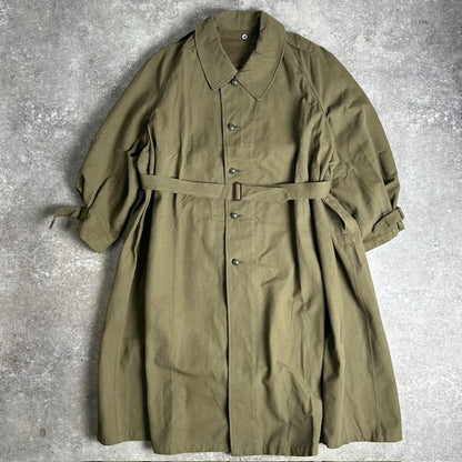 MILITARY 1950s French M35 Motorcycle Coat Green Size XXL
