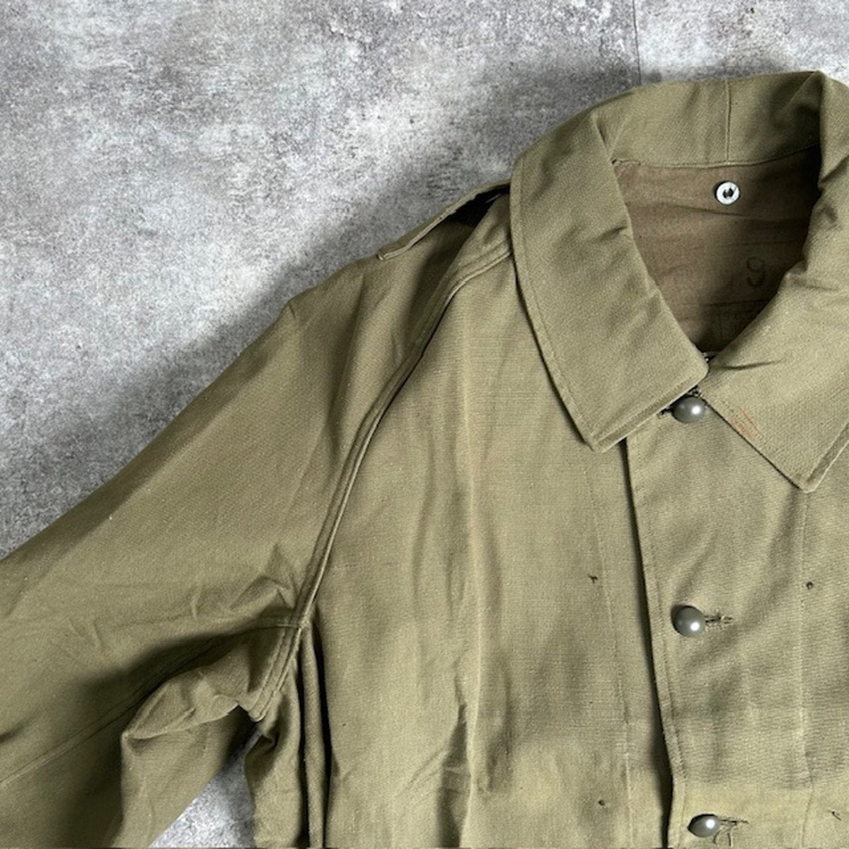 MILITARY 1950s French M35 Motorcycle Coat Green Size XXL