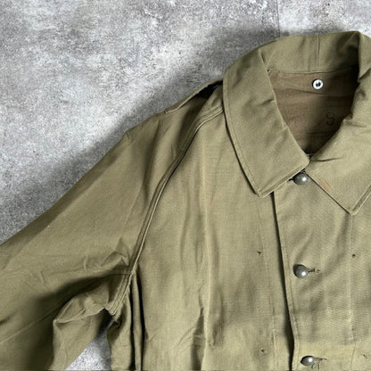 MILITARY 1950s French M35 Motorcycle Coat Green Size XXL