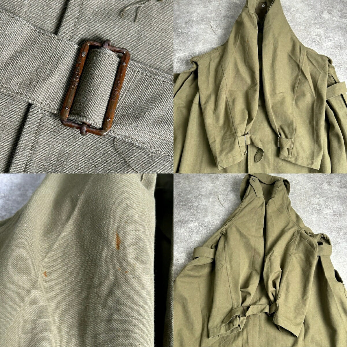 MILITARY 1950s French M35 Motorcycle Coat Green Size XXL