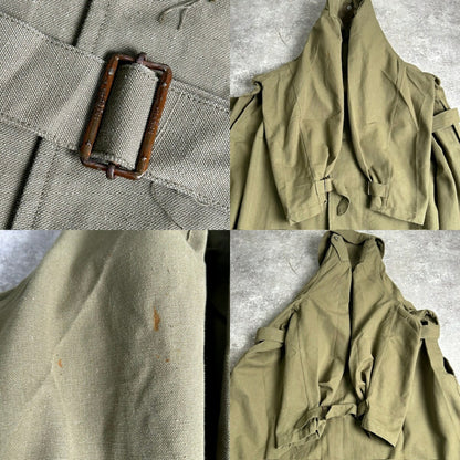 MILITARY 1950s French M35 Motorcycle Coat Green Size XXL