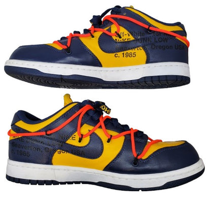 LTHR OW Michigan Off-White Dunk Low Sneakers Multi Size 27