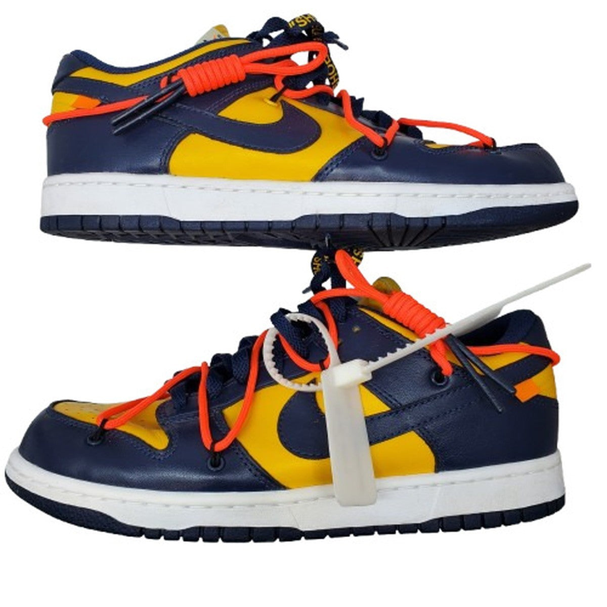 LTHR OW Michigan Off-White Dunk Low Sneakers Multi Size 27