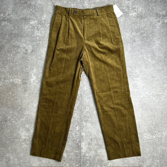 UNITED ARROWS 23AW Corduroy Tack Trousers Olive Size M