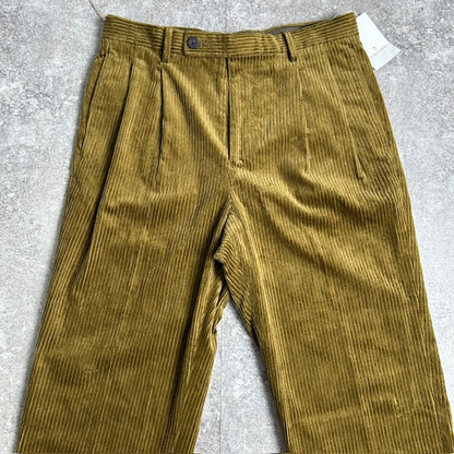 UNITED ARROWS 23AW Corduroy Tack Trousers Olive Size M