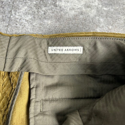 UNITED ARROWS 23AW Corduroy Tack Trousers Olive Size M
