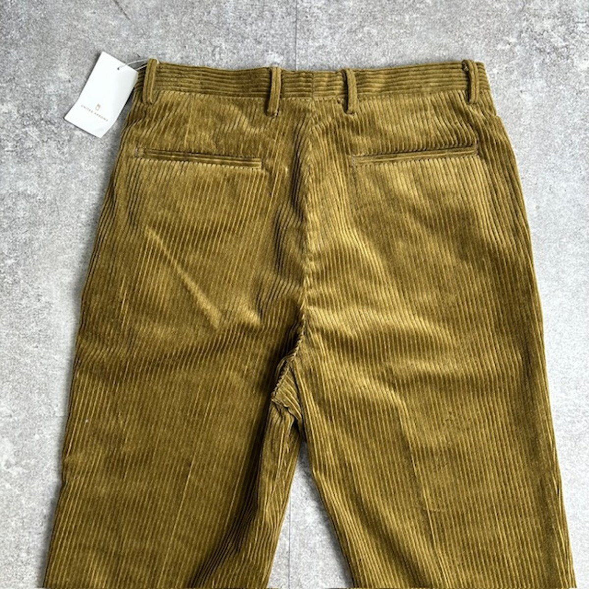 UNITED ARROWS 23AW Corduroy Tack Trousers Olive Size M
