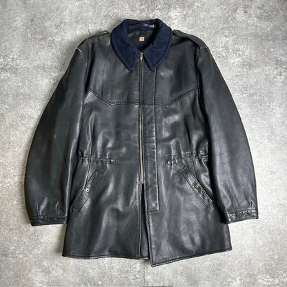 JOEL JONSSON MALUNGSFORS 40s 50s Swedish Leather Coat Size 2
