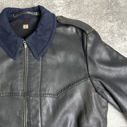 JOEL JONSSON MALUNGSFORS 40s 50s Swedish Leather Coat Size 2