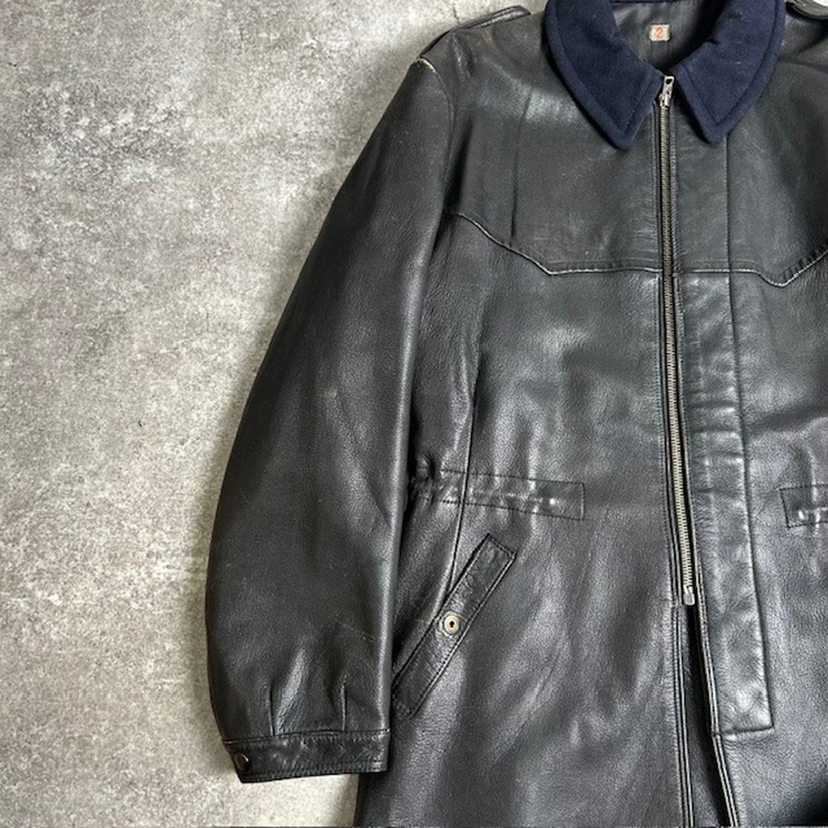 JOEL JONSSON MALUNGSFORS 40s 50s Swedish Leather Coat Size 2
