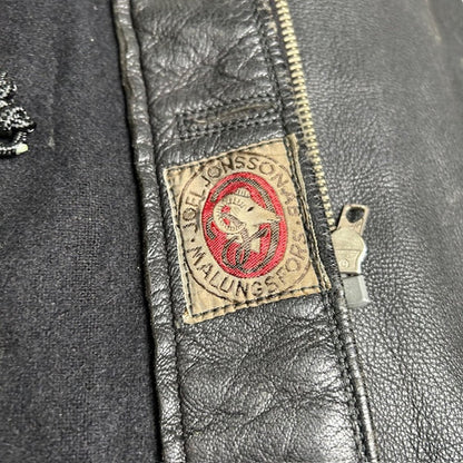 JOEL JONSSON MALUNGSFORS 40s 50s Swedish Leather Coat Size 2
