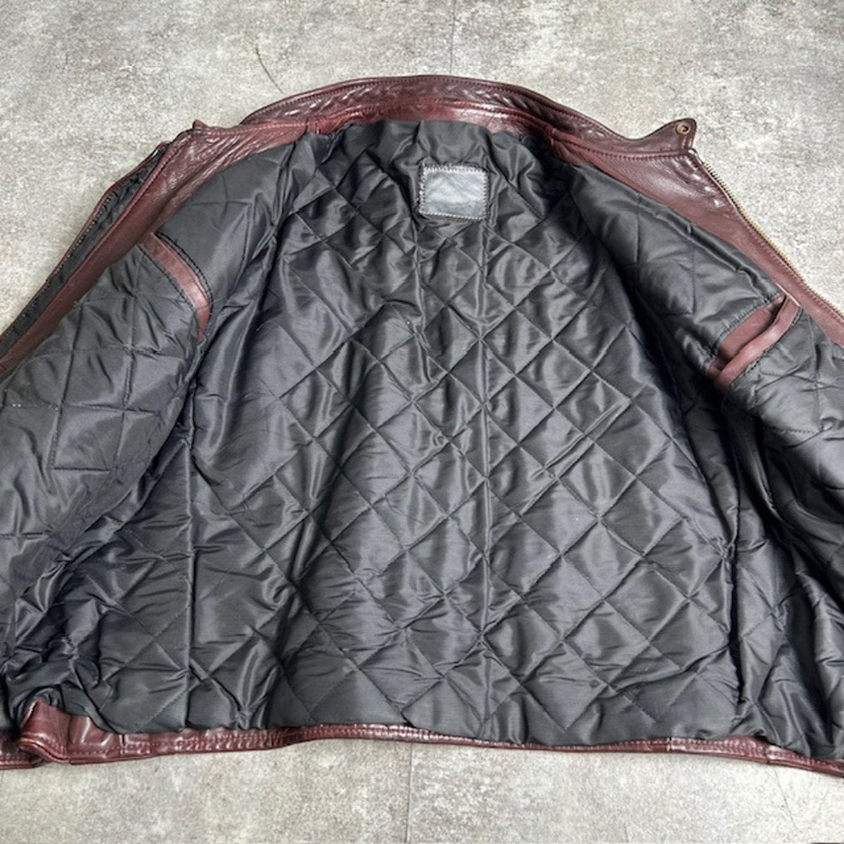 Unknown 70s-80s Vintage Burgundy Leather Jacket Size XL