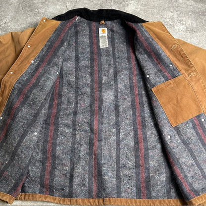 Carhartt 00s Brown Duck Blanket Lined Chore Jacket Size 2XL