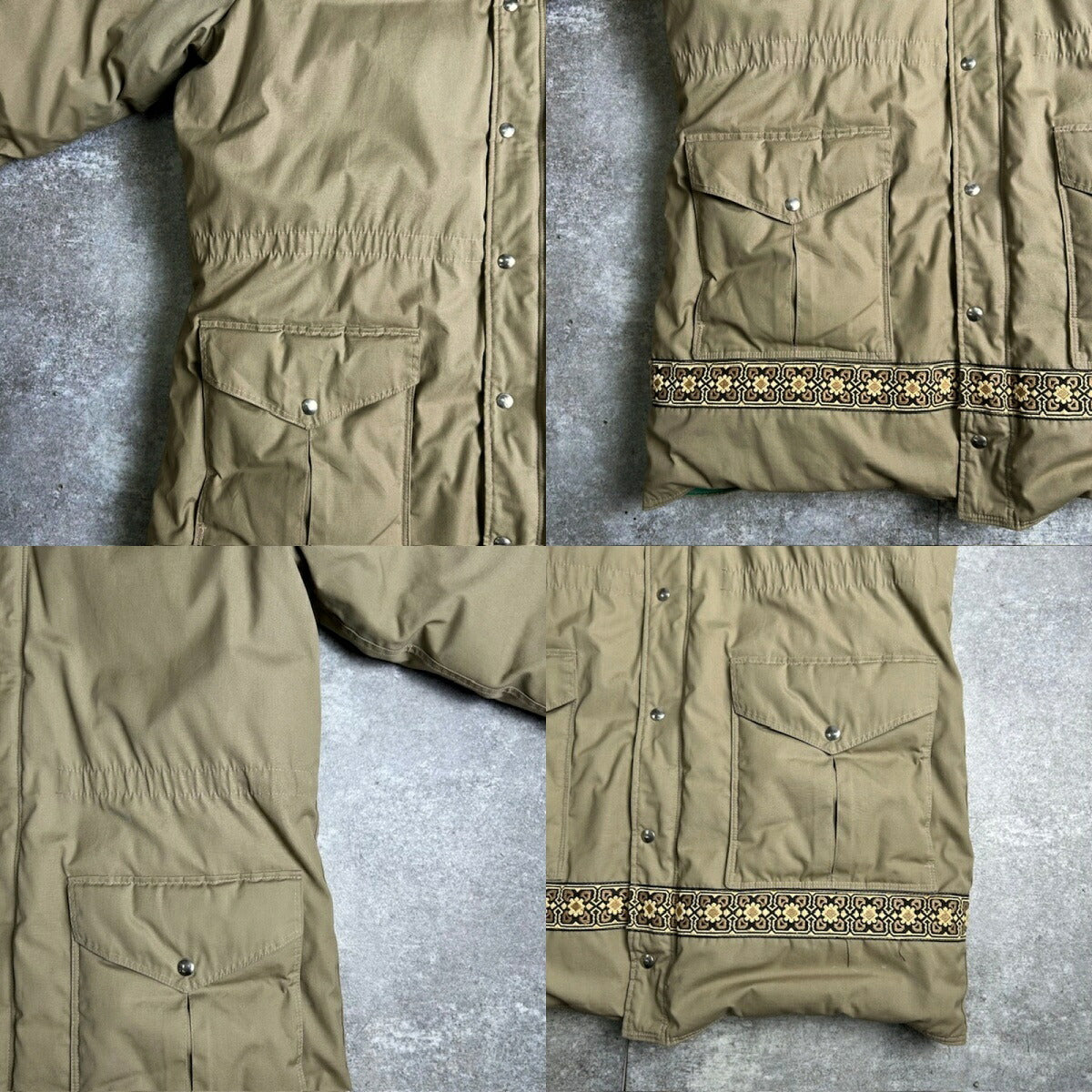 ITMXFLBPI 70s Tyrolean Tape Cotton Nylon Down Coat Size 2XL