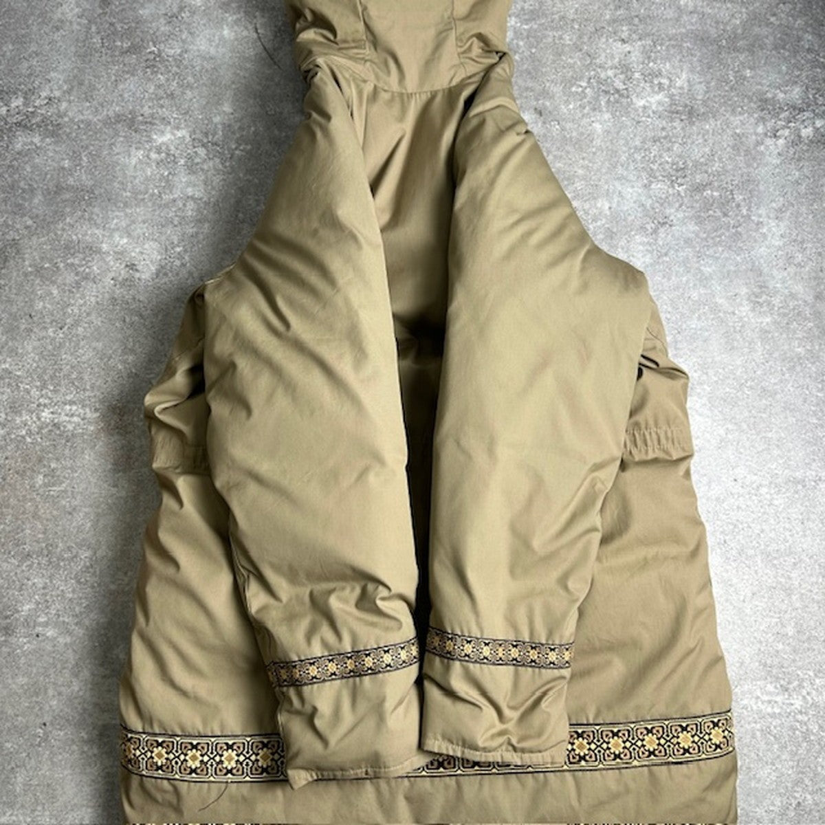 ITMXFLBPI 70s Tyrolean Tape Cotton Nylon Down Coat Size 2XL