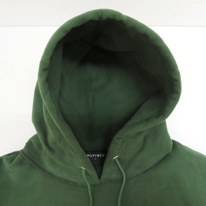 MLVINCE Heavyweight Embroidered Logo Green Hoodie Size L