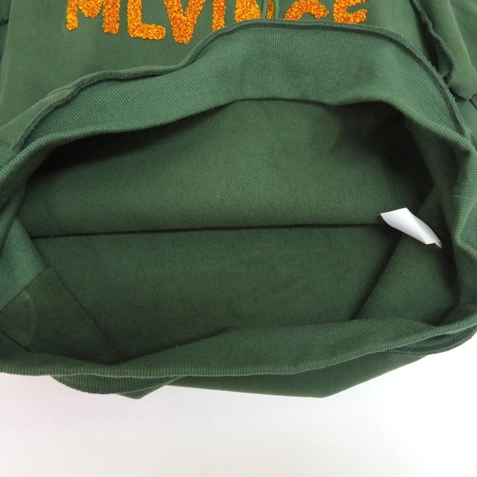 MLVINCE Heavyweight Embroidered Logo Green Hoodie Size L