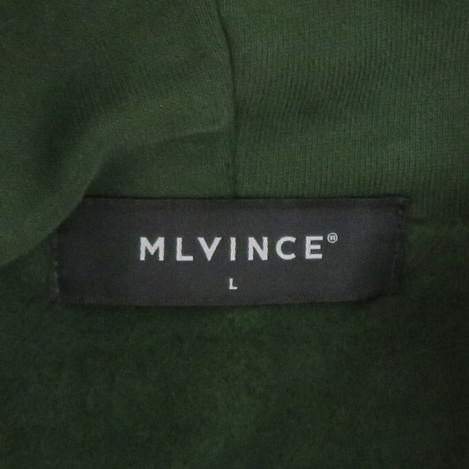 MLVINCE Heavyweight Embroidered Logo Green Hoodie Size L