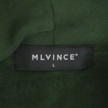MLVINCE Heavyweight Embroidered Logo Green Hoodie Size L