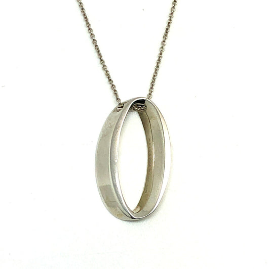 Tiffany & Co. Open Circle Oval Silver 925