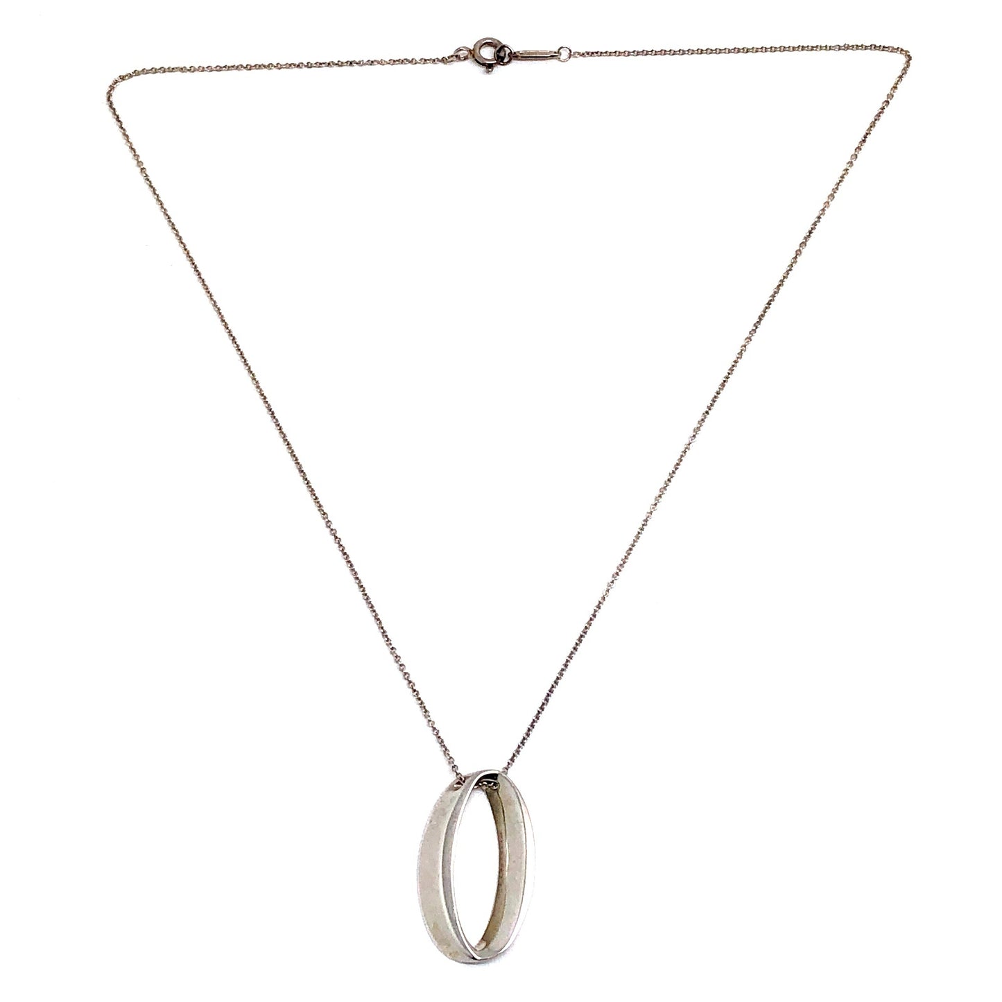Tiffany & Co. Open Circle Oval Silver 925
