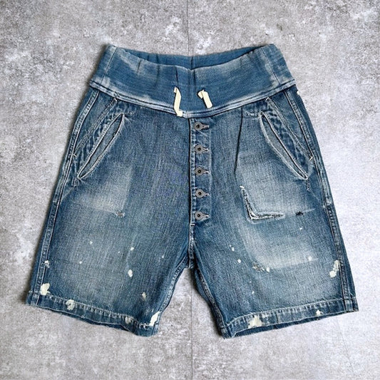 Kapital Blue Prisoner Pocket Denim Shorts Size M