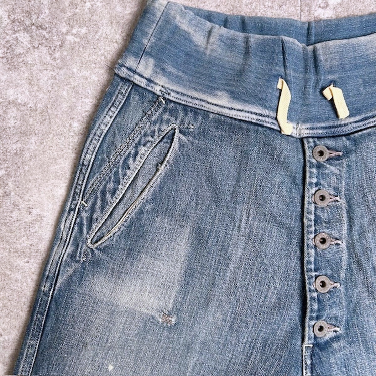 KAPITAL Prisoner Pocket Denim Shorts Blue Size M