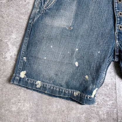 KAPITAL Prisoner Pocket Denim Shorts Blue Size M