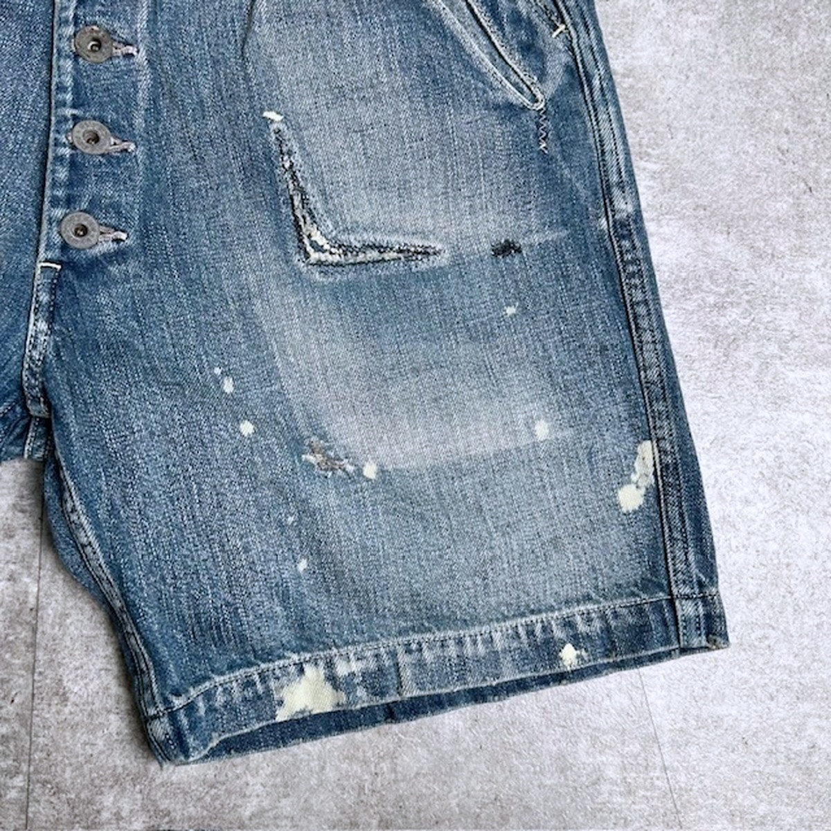 KAPITAL Prisoner Pocket Denim Shorts Blue Size M