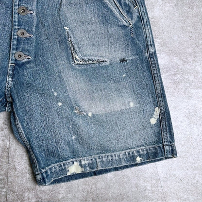 KAPITAL Prisoner Pocket Denim Shorts Blue Size M