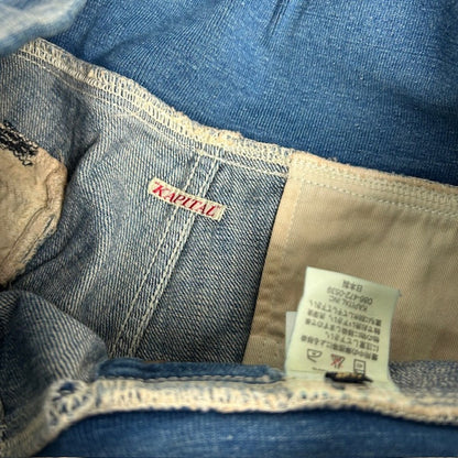 KAPITAL Prisoner Pocket Denim Shorts Blue Size M