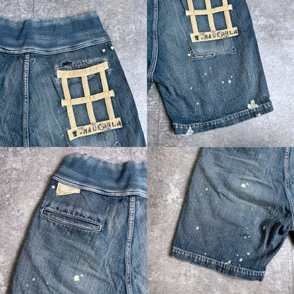 KAPITAL Prisoner Pocket Denim Shorts Blue Size M