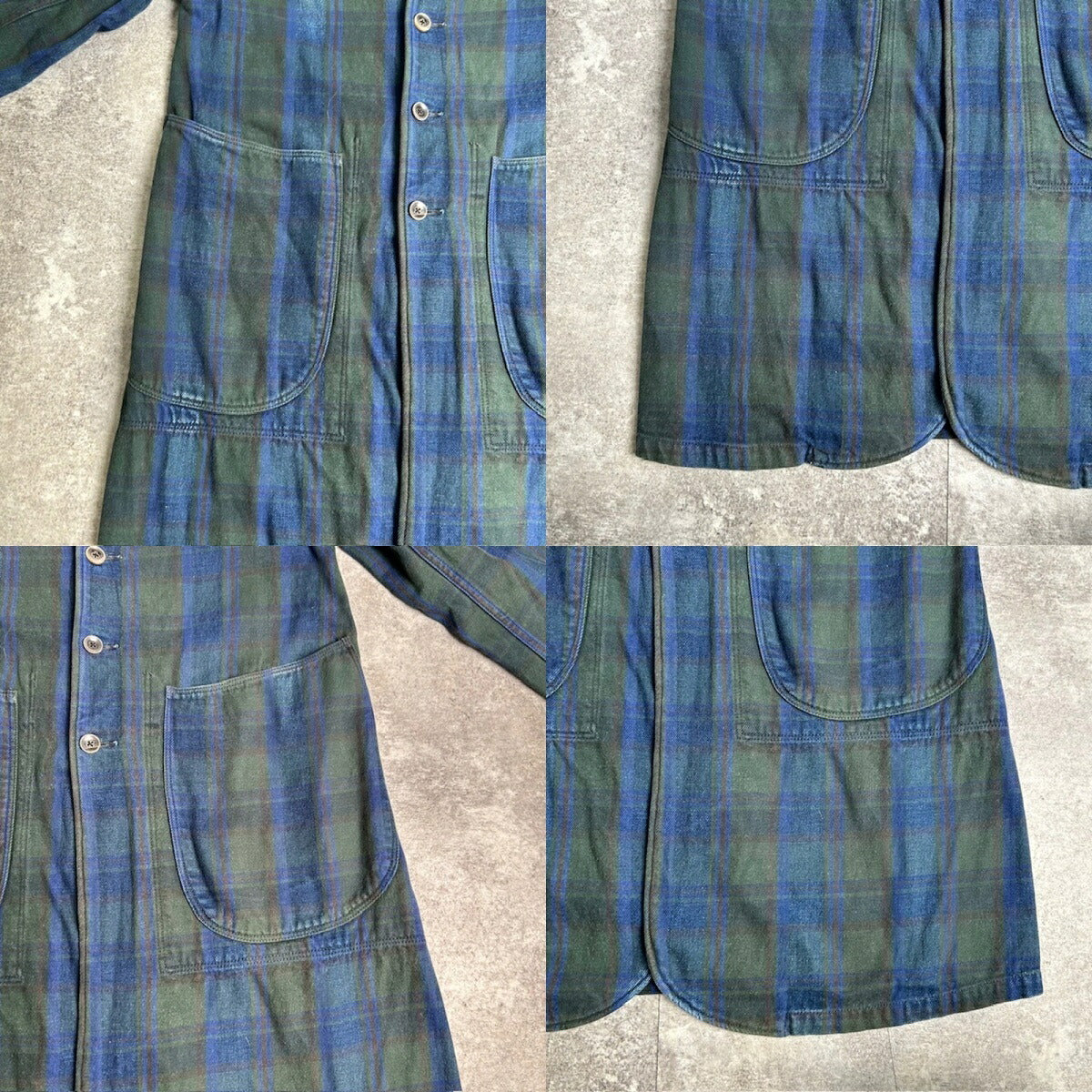 KAPITAL KIRO HIRATA Plaid Cotton Long Coverall Coat Size XS