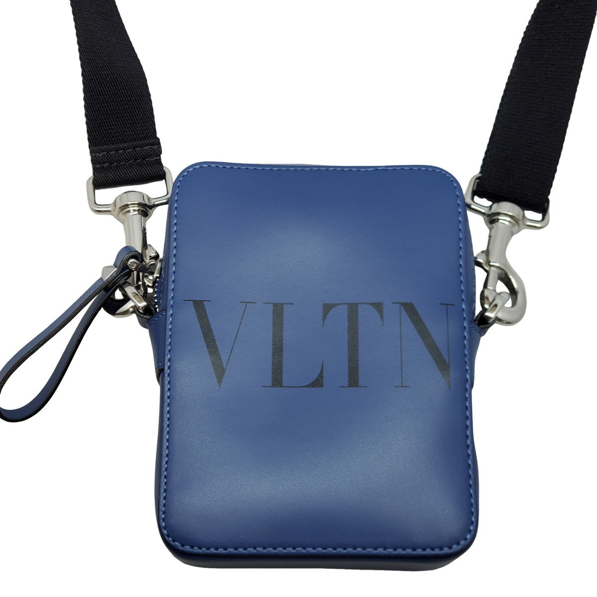 VALENTINO GARAVANI VLTN Leather Small Crossbody Bag Navy