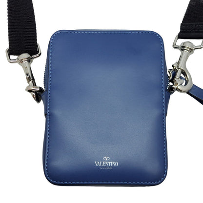 VALENTINO GARAVANI VLTN Leather Small Crossbody Bag Navy