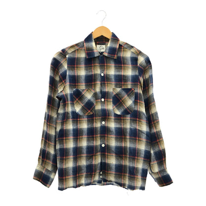 Needles Cut-off Check Pattern Long Sleeve Shirt Size XS