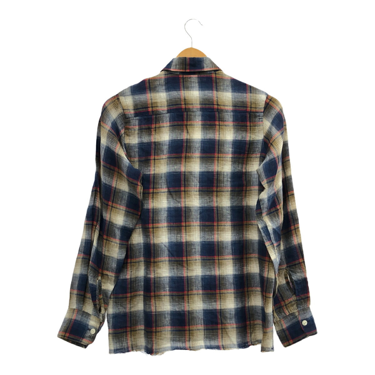 Needles Cut-off Check Pattern Long Sleeve Shirt Size XS