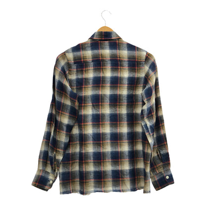 Needles Cut-off Check Pattern Long Sleeve Shirt Size XS