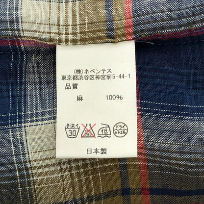 Needles Cut-off Check Pattern Long Sleeve Shirt Size XS