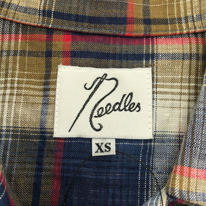 Needles Cut-off Check Pattern Long Sleeve Shirt Size XS